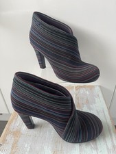 United Nude Striped Folded Ankle Boots UK Size 5 Eu 38 Vgc Ladies