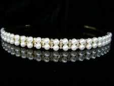 Bridesmaid Prom Flower Girl Crystal Silver / Gold Headband Tiara 17 colours T061