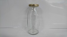 40 X 250ML RETRO MILK BOTTLE ROUND GLASS C/W CHOICE OF LID COLOUR
