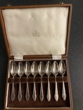 Boxed Set Of 8 Vintage Silver