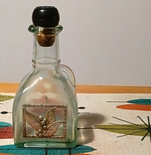 Vintage glass olive oil - vintage,