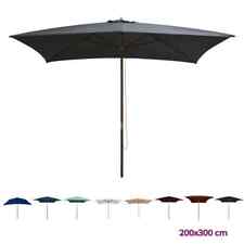 Outdoor Parasol with Wooden Pole Terracotta Garden Umbrella Sunshade HOT