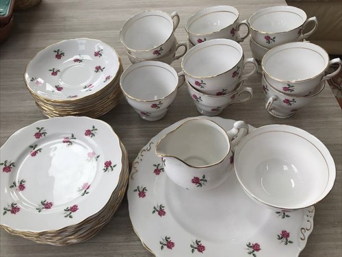 Colclough pink roses large tea - pink,