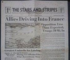 WW2 D-DAY  DAILY NEWSPAPER OF