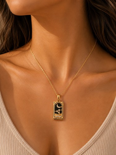 Tarot card pendant - card, necklace