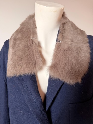 Vintage grey rabbit fur - fur, collar