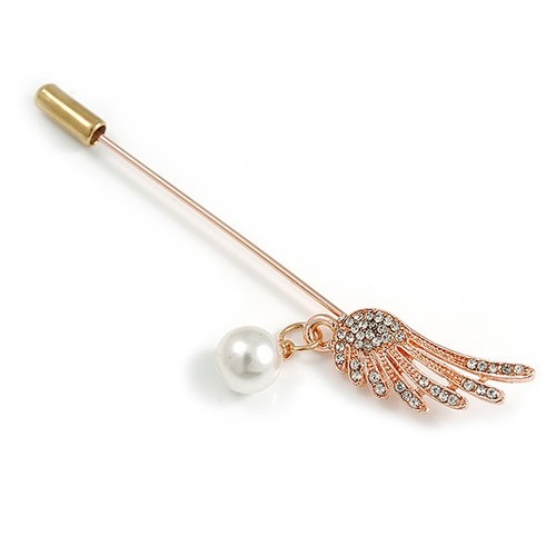 Rose gold tone clear crystal - gold,