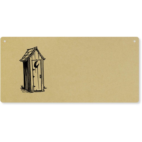 Outhouse door plaque wall - 'outhouse', /