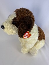 Ty Rescue Beanie Dog Puppy 2000  Soft Toy St Bernard Cream & Brown 14" 36cm tags