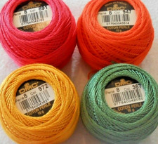 Pack of 4 DMC Perle 8 Cotton