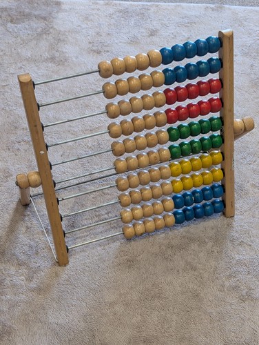 Vintage wooden abacus with - wooden,