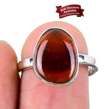 Mexican Fire Opal Gemstone Sterling Silver Mother Cyber Monday Statement Ring