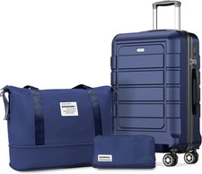 20-Inch Carry-On Set: Lightweight Hard Shell, 49.5L, TSA Lock, 360° Wheels