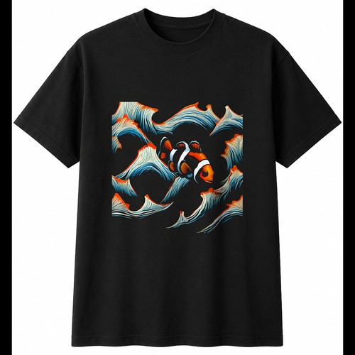 Clownfish the waves dark - the,