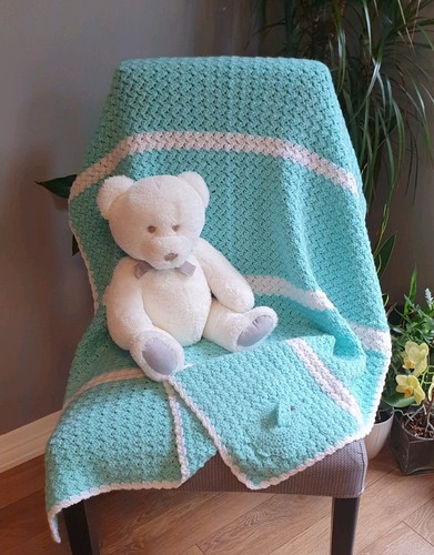 Hand crochet baby blanket - hand,