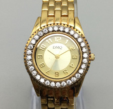 DMQ QVC Womens 27mm Gold Tone