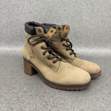 Wrangler Boots Womens Size 7 UK Tan Brown Nubuck Leather 