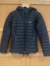 Rab Womens Microlight Alpine Jacket size 10 colour black excellent condition
