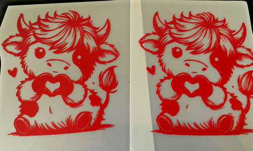 Baby highland cow decal - x,