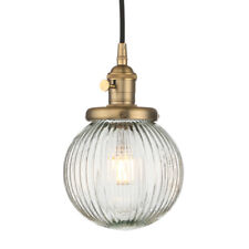 Industrial Pendant Light  5.9" Globe Glass Shade Kitchen Island Ceiling Lamp