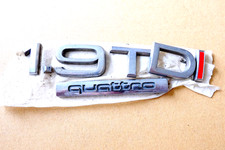 1.9 TDI QUATTRO SEPARATE LETTERS CAR BADGE for an AUDI