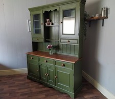Kitchen dresser, large country style Olive Green vintage kitchen unit