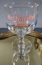 Lovely Vintage Collectable Pedestal Beer Glass Goblet Het Kapittel Watou Belgium