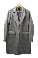 New Look Long Collared 1 Button Blazer Coat Size 16 14 Grey