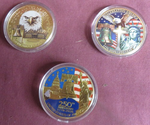 Gold plated america 250th - gold-plated,