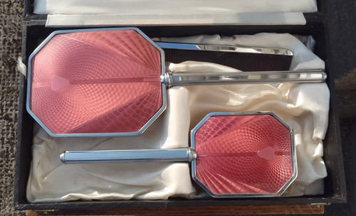 Art deco vintage mirror brush - deco,