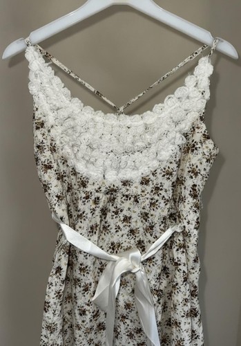Vintage cream floral cami - floral,