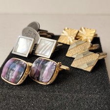 Vintage cufflink lot pairs - cufflink,