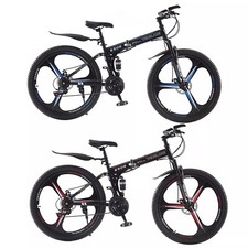Folding Mountain Bike 24-27.5Inch Wheel 21 Speed Full Suspension Bicycle