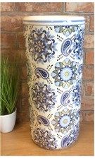 Blue & Gold Floral  Ceramic