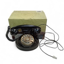  Steepletone SNW30 Old Style Retro Black Rotary Dial Telephone With Box Untested