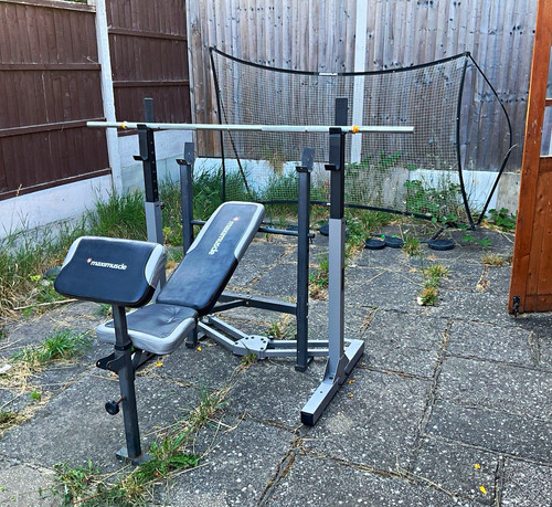 Adjustable bench rack with - adjustable, &