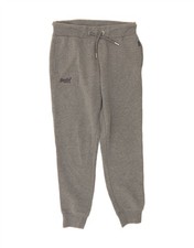 SUPERDRY Womens Tracksuit Trousers Joggers UK 14 Large Grey Cotton AS01