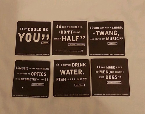 Guinness slogan beer mats set - slogan,