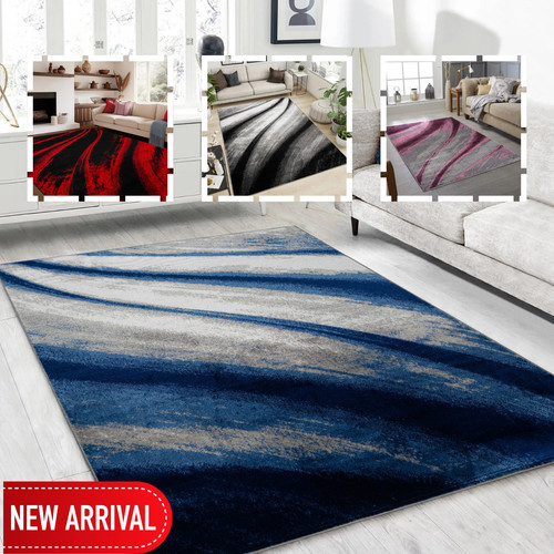 Modern large living room - living, rugs