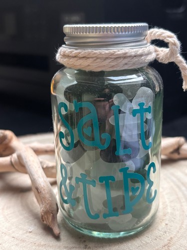 Jar mixed seaham seaglass - jar,