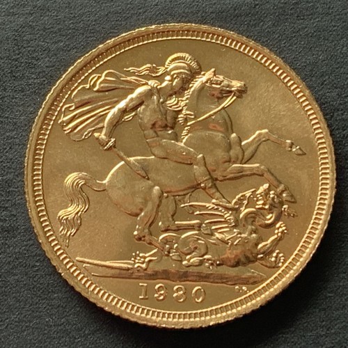 1980 full gold sovereign - ,