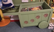 Wooden Child’s Storage Wheelbarrow