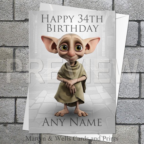 Dobby birthday card - ., 5x7