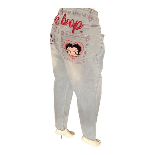 Embroidered betty boop blue - embroidered,