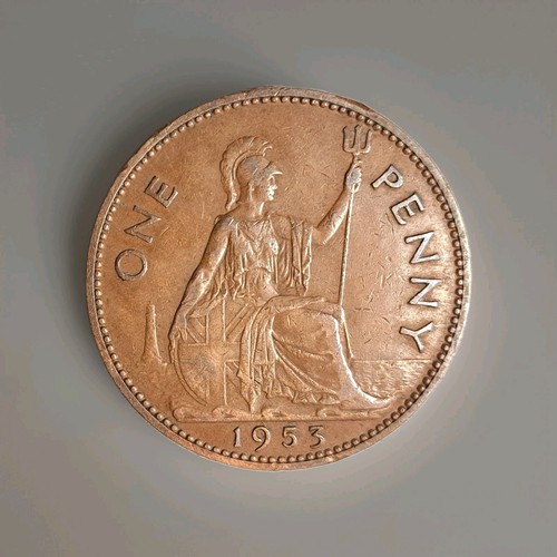 1953 elizabeth penny vf - ii,