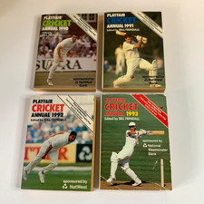 Playfair Cricket Annual Paperback Books x 4 1990-1993