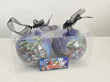 Set of 2 Marvel Avengers Christmas Tree Baubles Decorations