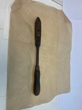 Vintage Antique Tool Soldering Hand Iron with wooden handle
