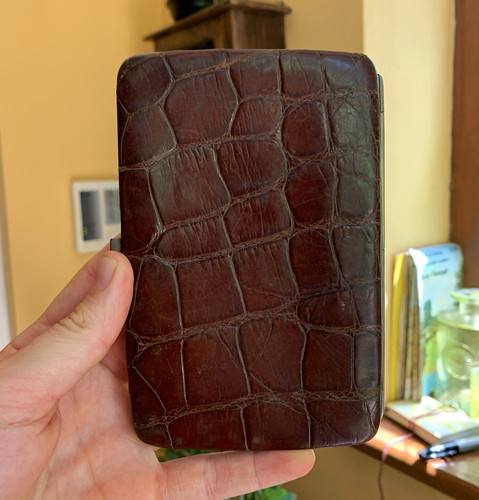 Antique brown crocodile - antique,