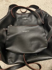 Russell & Bromley Large Leather Black Tote Bag with a purse bag used 